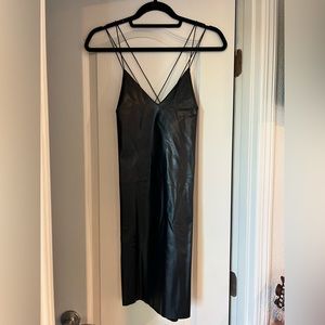 Faux Leather Mini Dress